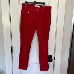 Old Navy red corduroy skinny pants sz 6
